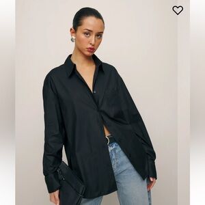 New Reformation Will oversized shirt, black. S but oversized fit!
